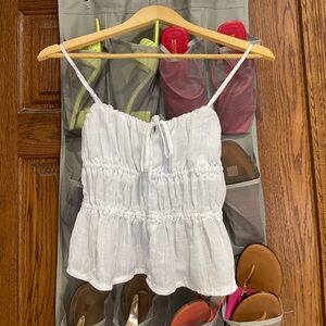 DYNAMITE White Babydoll Top XXS